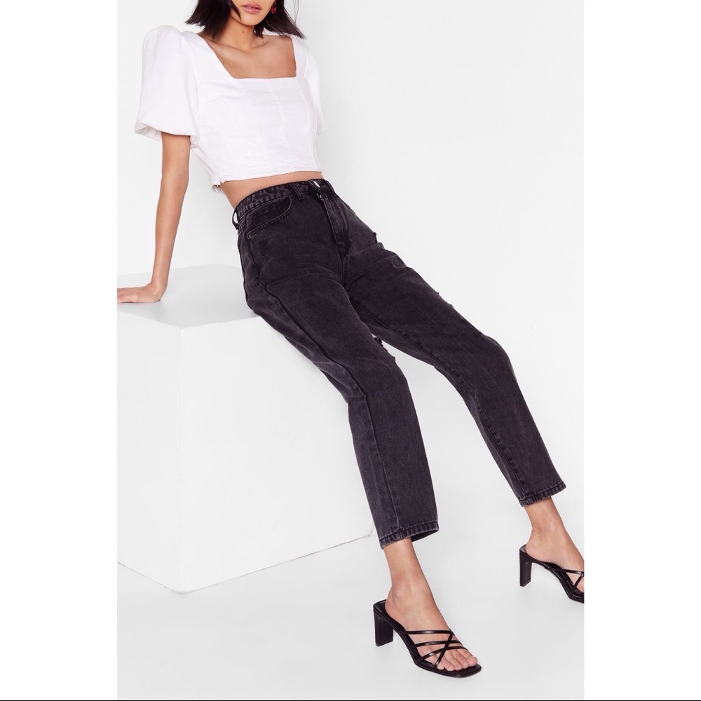 Acid Wash Mom Jeans